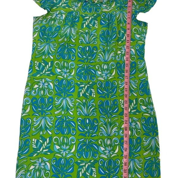 Lilly Pulitzer Joanna Limeade Silk Dress Size 4 - Picture 11 of 13